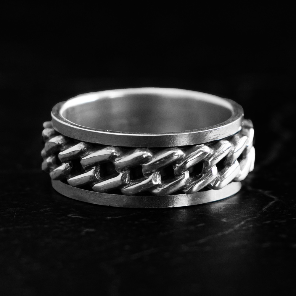 Chain Link Spinner | Ring on Sterling Silver 925